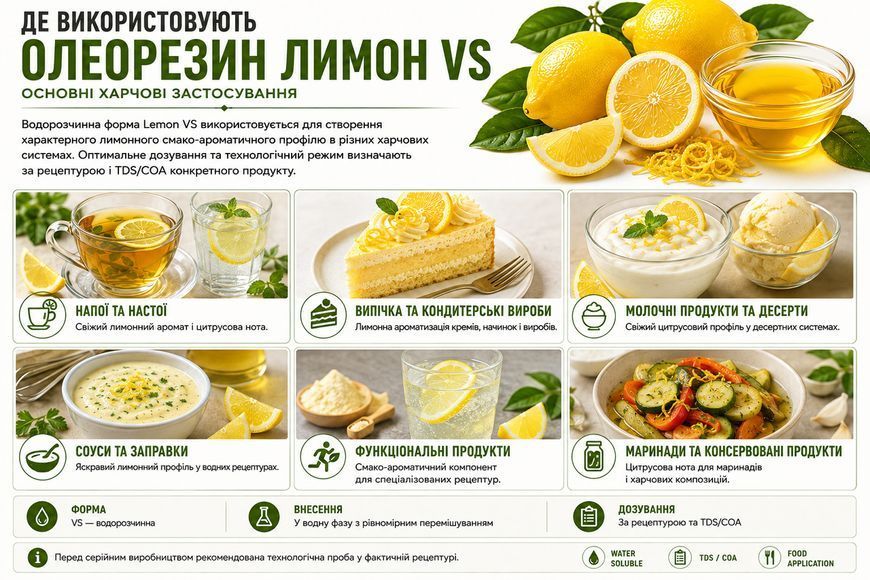 Олеорезин "Лимон VS" &mdash; натуральний екстракт (концентрат) для надання смаку, аромату та кольору харчовим продуктам. OLI 0000 фото